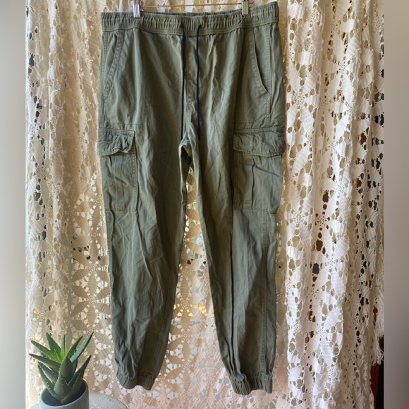 AERO Olive Green Joggers - Picture 5 of 6